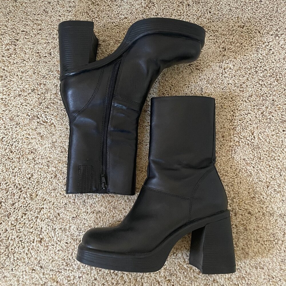 Square Toe Platform Boots - image 2